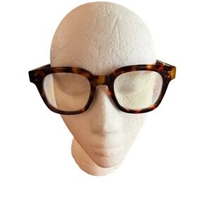 Retro 90's Madison Avenue Square Tortoise Shell Blue Light Fashion Glasses